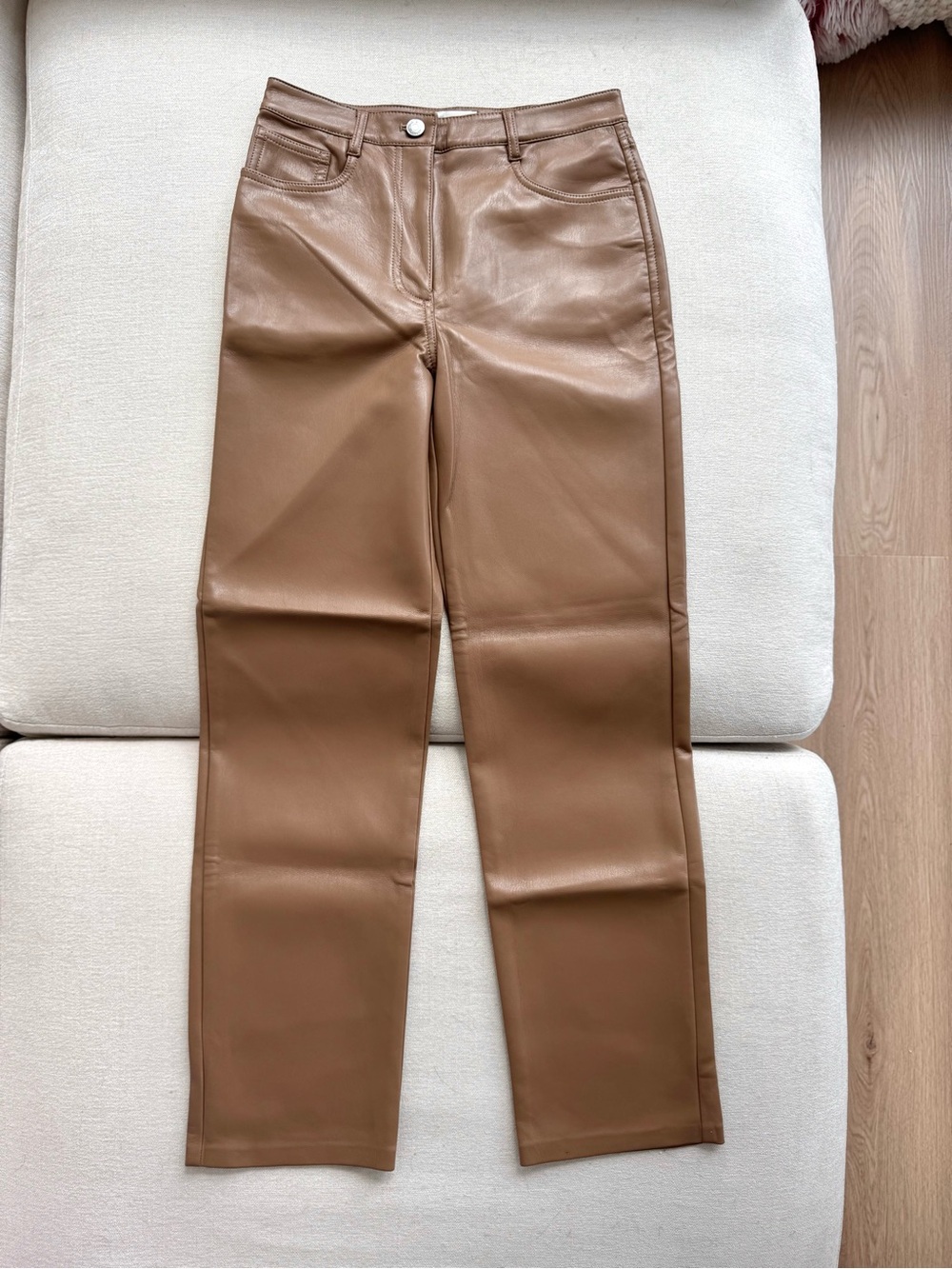 Aritzia Wilfred Melina Vegan Leather Pants — Camel (US 2)
